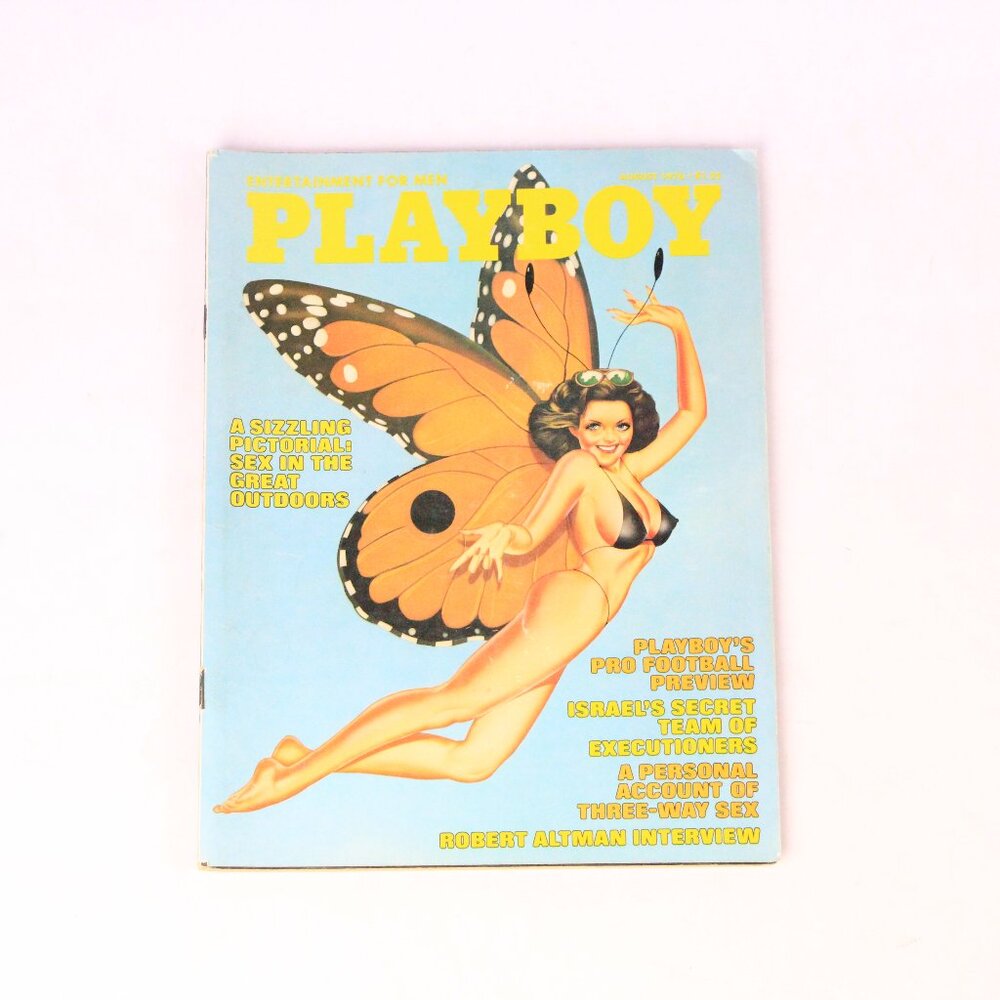 Vintage Playboy Butterfly Art Cover Memorabilia Home Decor August 1976 70s